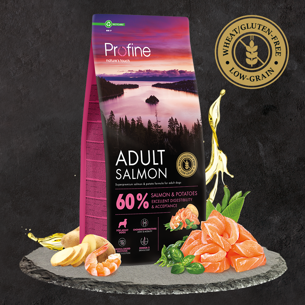 Profine Superpremium fuldfoder med 37% laks til voksne hunde 