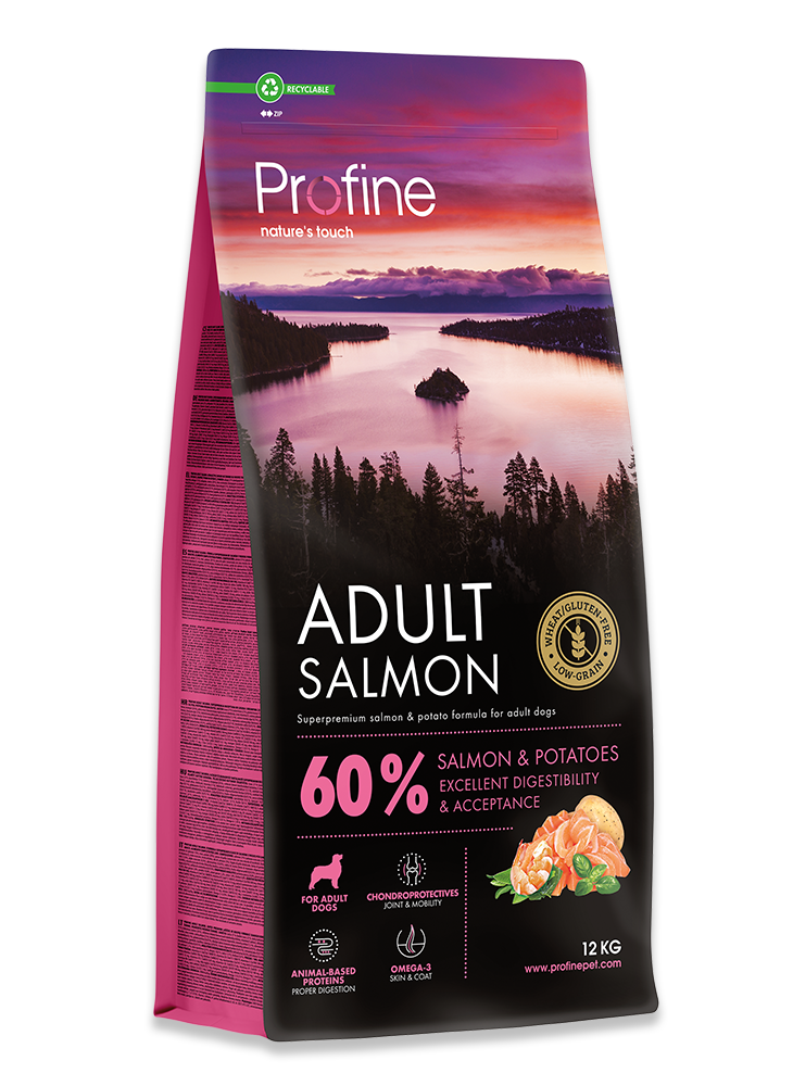 Profine Superpremium fuldfoder med 37% laks til voksne hunde 