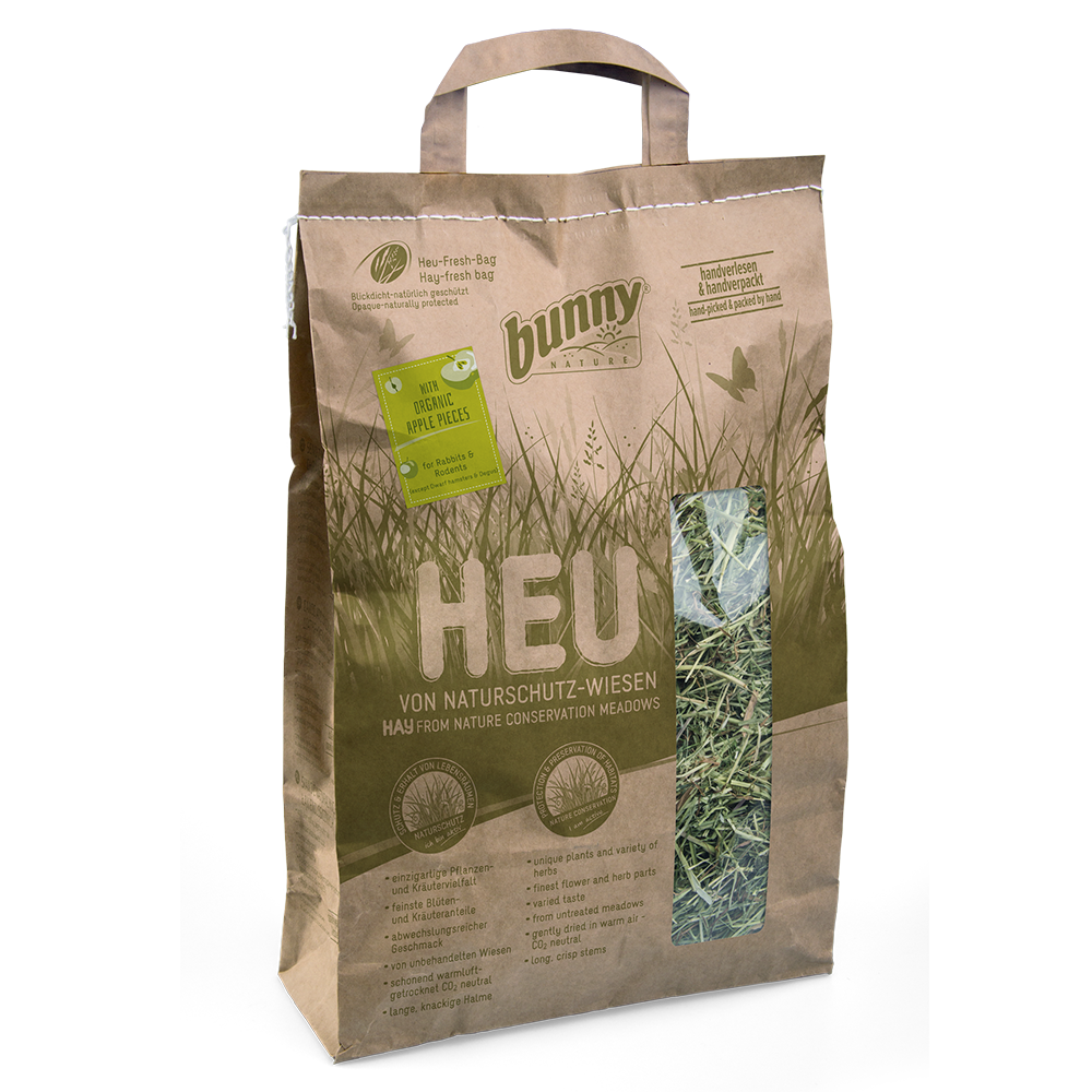 Bunny Nature Conservation Meadows - Naturfredet Hø med æbler (250g)