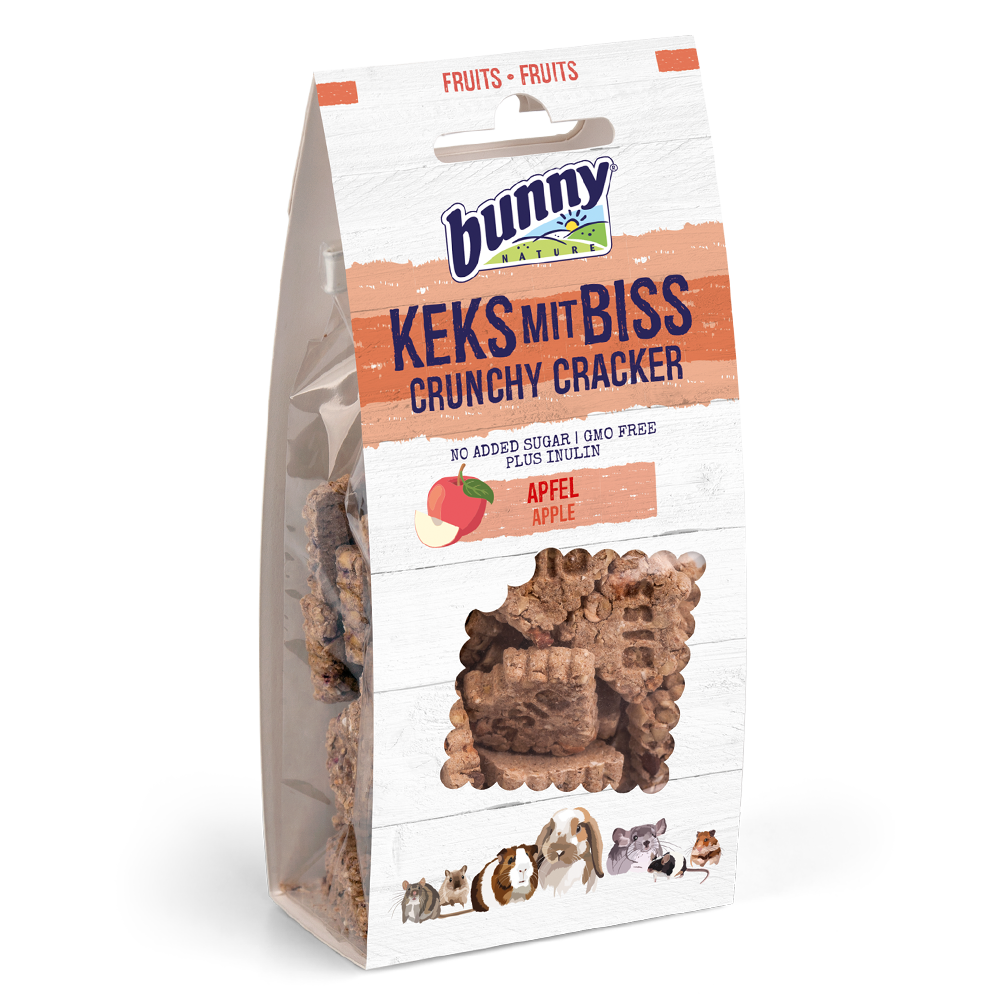 Bunny Nature Cruncy Crackers - med æble til kaniner, marsvin og gnavere