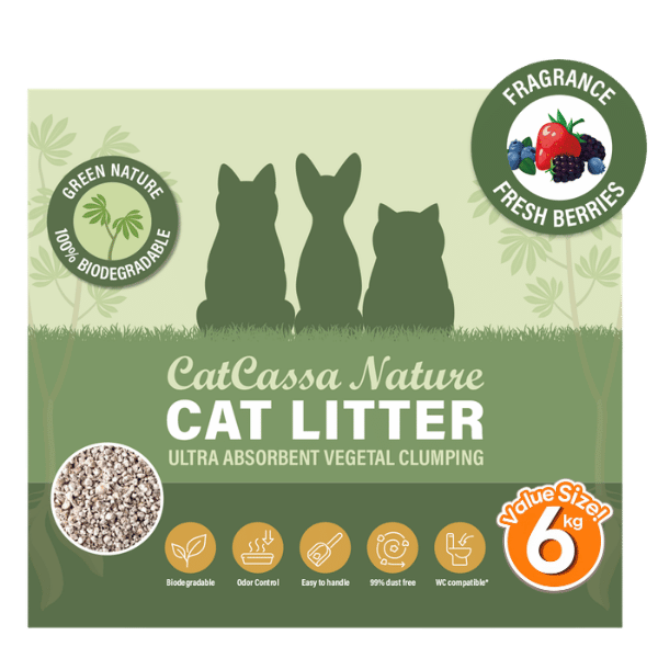 CatCassa Nature Kattegrus (Bær) 6 kg