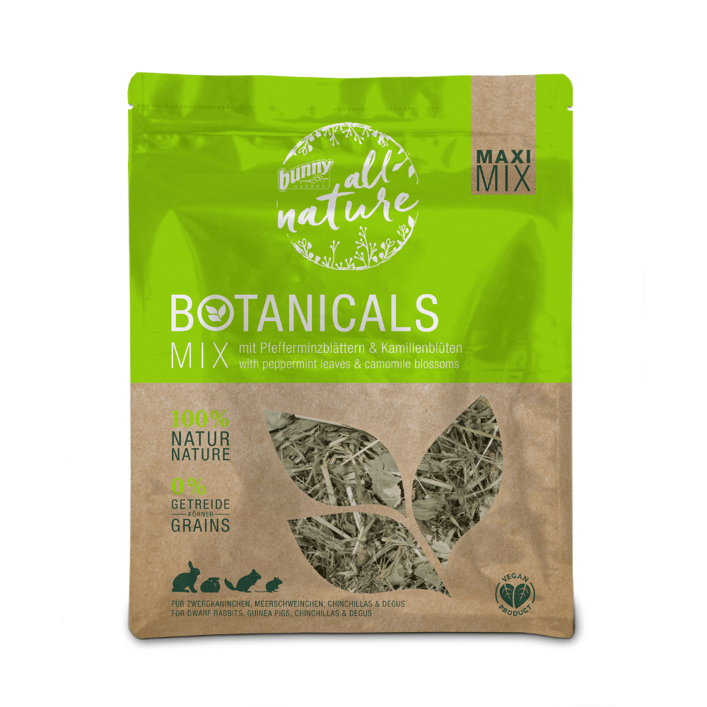 Botanicals Maxi Mix med pebermynteblade og kamilleblomster (400g)