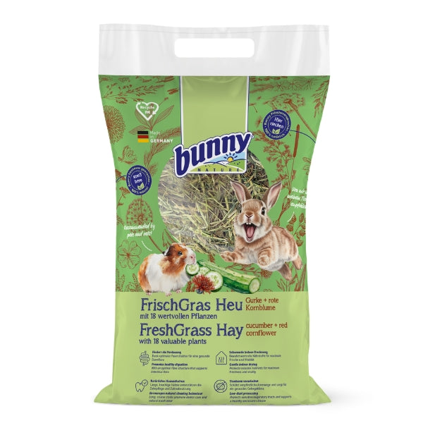 Bunny Nature FreshGrass Hø - med kokos og rosenblade (500g)