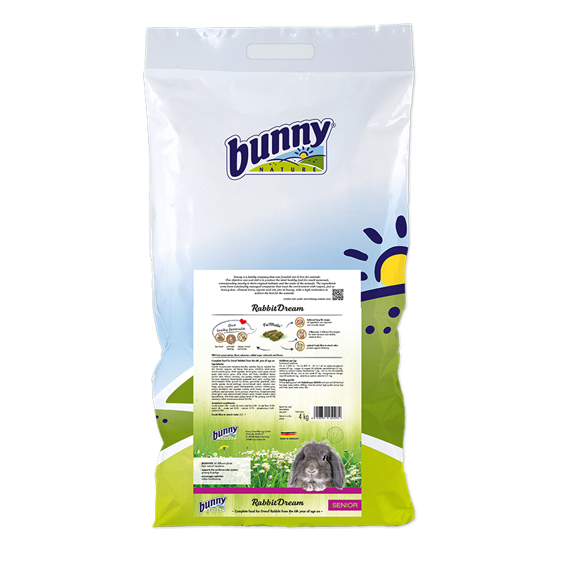 RabbitDream SENIOR 4 kg kaninfoder fra Bunny Nature