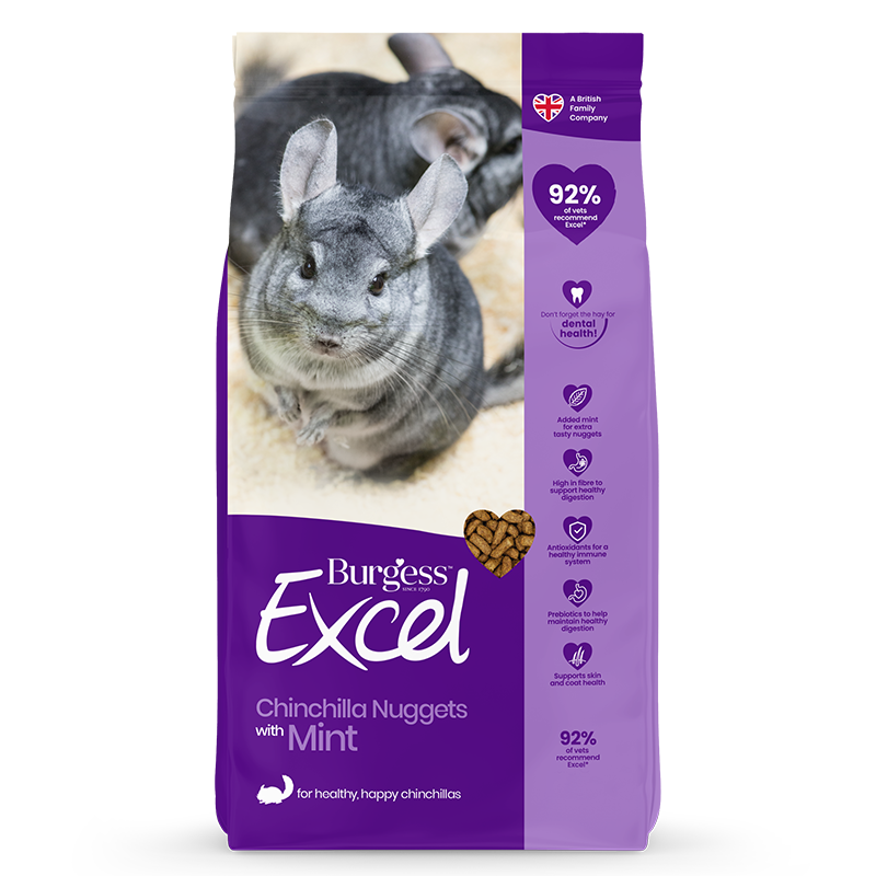 Burgess Excel Adult Chinchilla med mint 1,5 kg