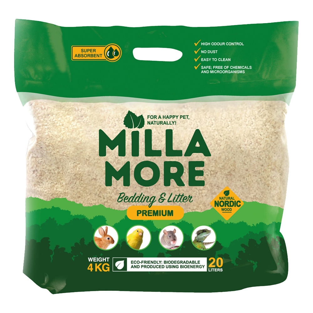 Millamore Premium Bedding - Strøelse (4 kg) til kaniner og gnavere