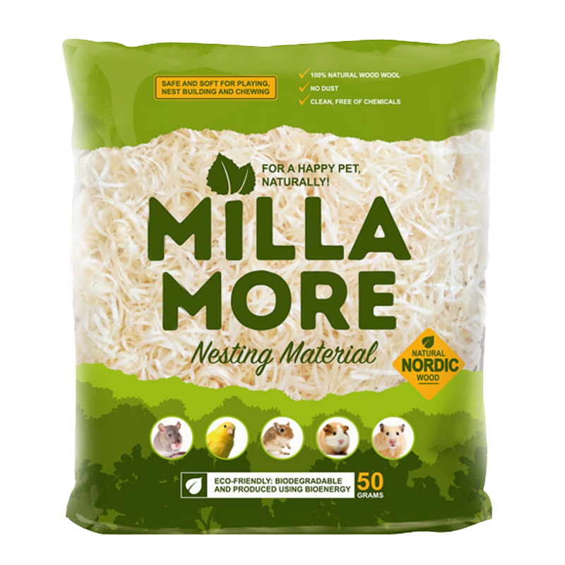 Millamore Nesting Material - Redemateriale (50g) til små gnavere