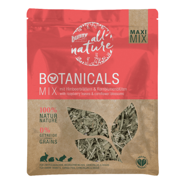 Botanicals Maxi Mix med hindbærblade og kornblomstblomster (400g)