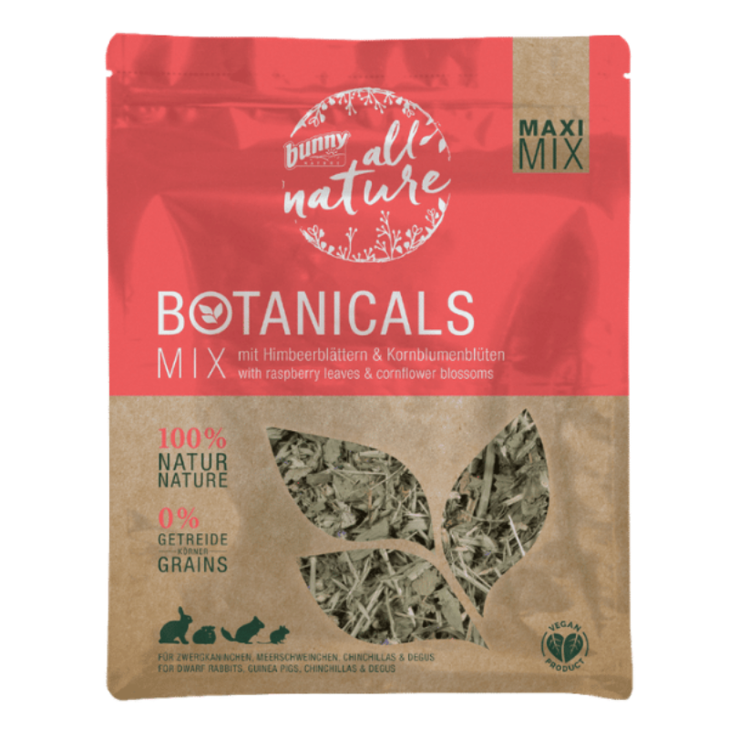 Botanicals Maxi Mix med hindbærblade og kornblomstblomster (400g)