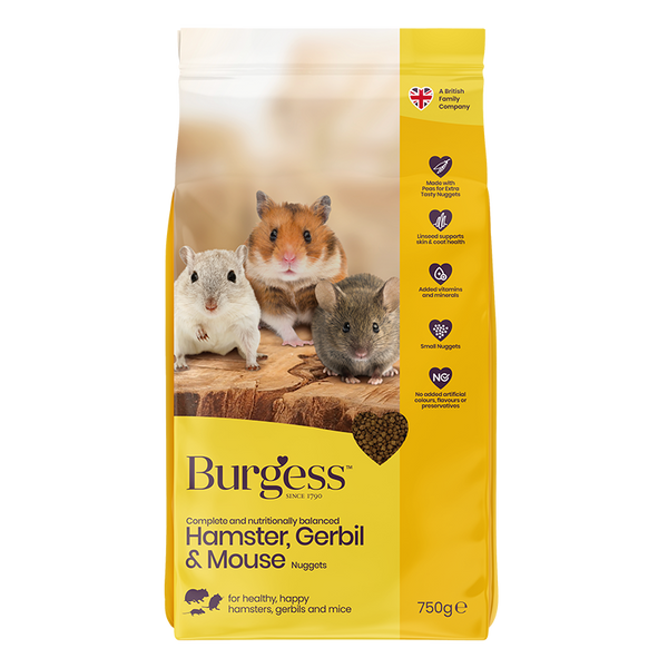 Burgess Excel Hamster, Gerbil and Mouse 750gr