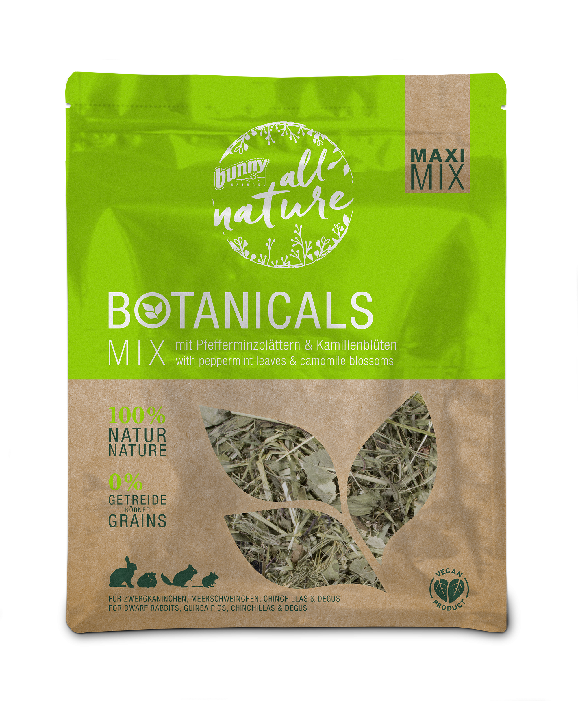 Botanicals Maxi Mix med pebermynteblade og kamilleblomster (400g)